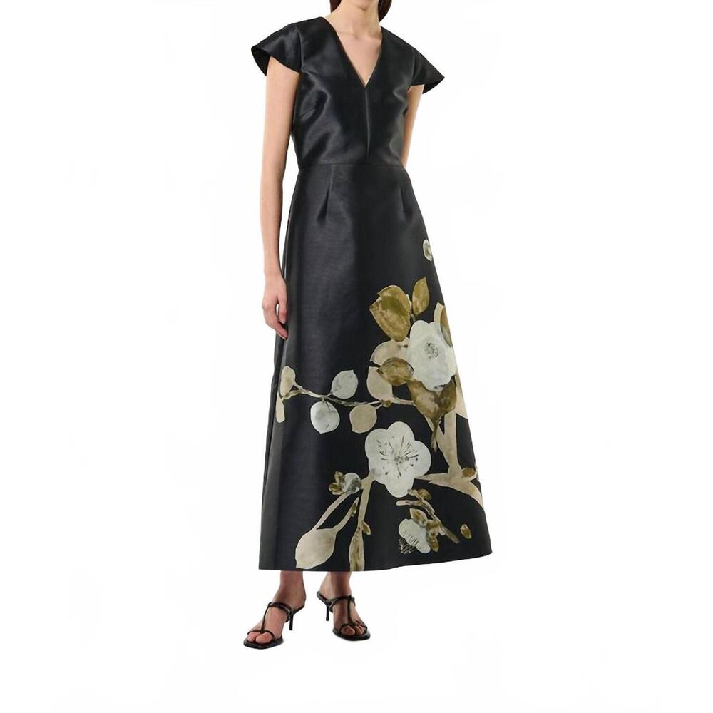 NEW DEA KUDIBAL juna maxi dress in lotus black
